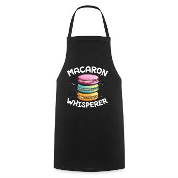 Macaron Baker Pastry Chef Macaron Lover - Cooking Apron - black - Front - AI Model Male 185 dark (185cm)