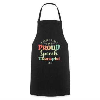 Speech Therapy A Short Story I Am Physiotherapist - Cooking Apron - black - Front - AI Model Male 185 dark (185cm)