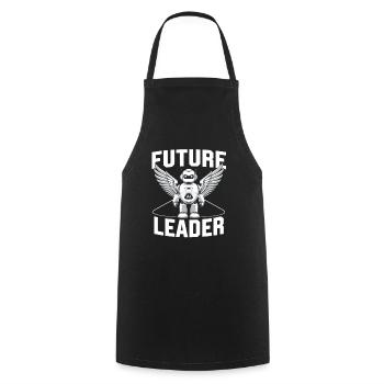 Future Leader AI Robot with Wings - Cooking Apron - black - Front - AI Model Male 185 dark (185cm)