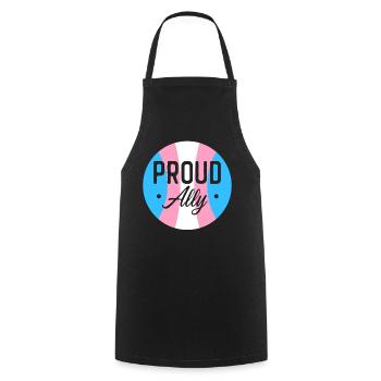 Fierté LGBT transgenre - Tablier de cuisine - noir - Devant - AI Model Male 185 dark (185cm)