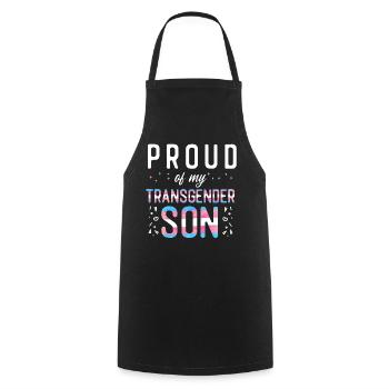 Transgender Trans LGBT Pride - Cooking Apron - black - Front - AI Model Male 185 dark (185cm)