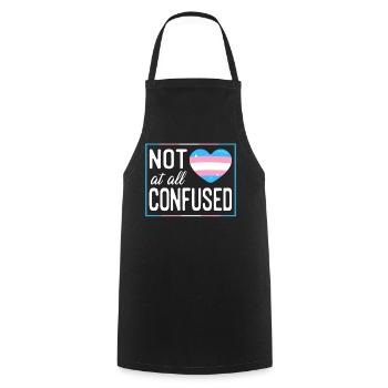 Fierté LGBT transgenre - Tablier de cuisine - noir - Devant - AI Model Male 185 dark (185cm)