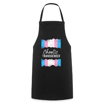 Transgender Trans LGBT Pride - Cooking Apron - black - Front - AI Model Male 185 dark (185cm)