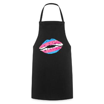 Transgender Trans LGBT Pride - Cooking Apron - black - Front - AI Model Male 185 dark (185cm)