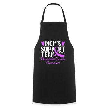 Équipe de soutien aux mamans Ruban violet Cancer du pancréas - Tablier de cuisine - noir - Devant - AI Model Male 185 dark (185cm)