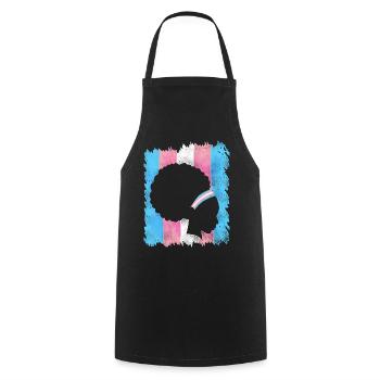 Transgender Trans LGBT Pride - Cooking Apron - black - Front - AI Model Male 185 dark (185cm)