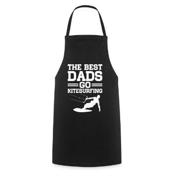 Kiteboarding - The best dads go Kitesurfing - Cooking Apron - black - Front - AI Model Male 185 dark (185cm)