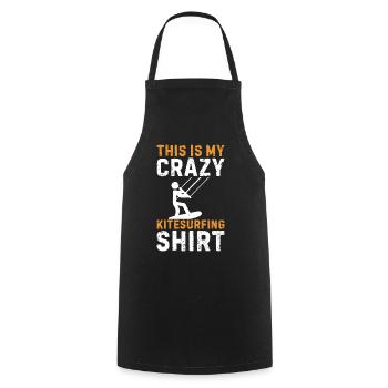 C’est mon t-shirt de kitesurf fou Kitesurfer - Tablier de cuisine - noir - Devant - AI Model Male 185 dark (185cm)