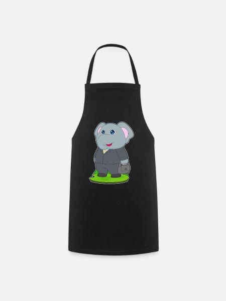 Elefant Handtasche - Kochschürze - Schwarz