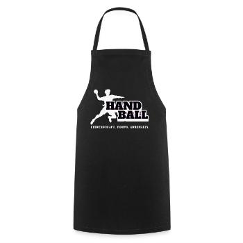 Handball Kraft und Tempo - Kochschürze - Schwarz - Vorne - AI Model Male 185 dark (185cm)