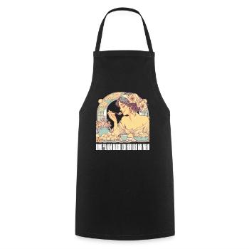 Ohne Pelmeni nix schöne Frau Art Nouveau Geschenk - Kochschürze - Schwarz - Vorne - AI Model Male 185 dark (185cm)
