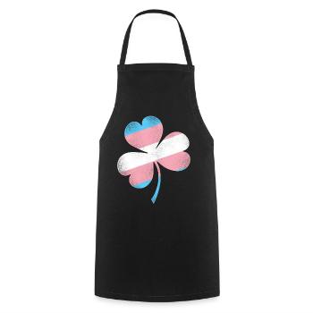 Fierté LGBT transgenre - Tablier de cuisine - noir - Devant - AI Model Male 185 dark (185cm)