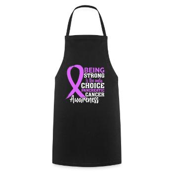 Être fort est le seul choix Pancréas violet - Tablier de cuisine - noir - Devant - AI Model Male 185 dark (185cm)