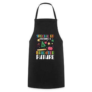 L’éducation spécialisée crée un avenir meilleur grâce à - Tablier de cuisine - noir - Devant - AI Model Male 185 dark (185cm)