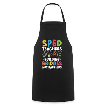 Special Education Teachers Don't Build Bridges - Cooking Apron - black - Front - AI Model Male 185 dark (185cm)