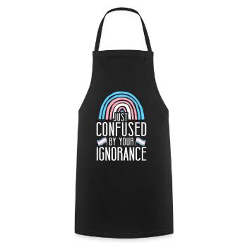 Fierté LGBT transgenre - Tablier de cuisine - noir - Devant - AI Model Male 185 dark (185cm)