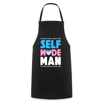 Fierté LGBT transgenre - Tablier de cuisine - noir - Devant - AI Model Male 185 dark (185cm)