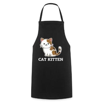 Adorable chaton chaton - Tablier de cuisine - noir - Devant - AI Model Male 185 dark (185cm)