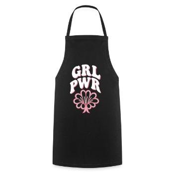 Women Power GRL PWR Girl Patriarchy Feminism - Cooking Apron - black - Front - AI Model Male 185 dark (185cm)