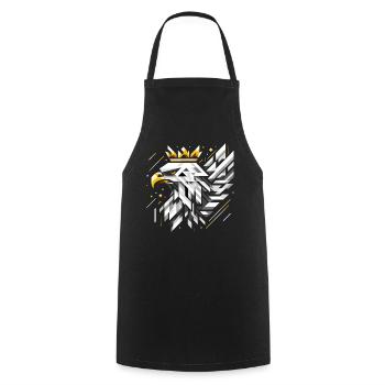 Polen weißer Adler Flagge Fahne Geometrie Geschenk - Kochschürze - Schwarz - Vorne - AI Model Male 185 dark (185cm)