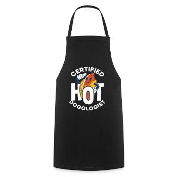Amateur de hot-dogs certifié - Tablier de cuisine - noir - Devant - AI Model Male 185 dark (185cm)