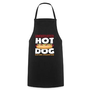 Champion invaincu des amateurs de hot-dogs - Tablier de cuisine - noir - Devant - AI Model Male 185 dark (185cm)
