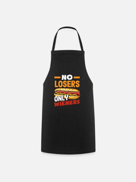 Keine Verlierer Nur Wiener Hot Dog Lover - Kochschürze - Schwarz