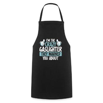 Gaslighting Gaslighter - Kochschürze - Schwarz - Vorne - AI Model Male 185 dark (185cm)