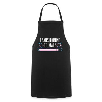 Transgender Trans LGBT Pride - Cooking Apron - black - Front - AI Model Male 185 dark (185cm)