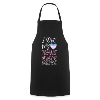 Transgender Trans LGBT Pride - Cooking Apron - black - Front - AI Model Male 185 dark (185cm)