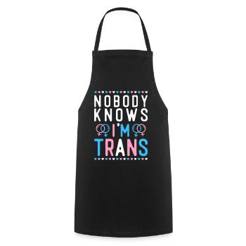Transgender Trans LGBT Pride - Kochschürze - Schwarz - Vorne - AI Model Male 185 dark (185cm)