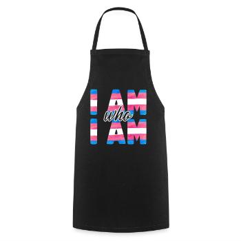 Fierté LGBT transgenre - Tablier de cuisine - noir - Devant - AI Model Male 185 dark (185cm)