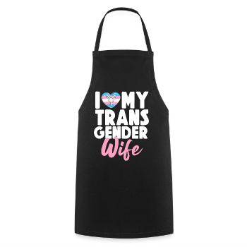 Fierté LGBT transgenre - Tablier de cuisine - noir - Devant - AI Model Male 185 dark (185cm)