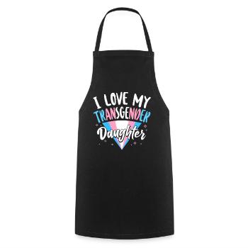 Transgender Trans LGBT Pride - Cooking Apron - black - Front - AI Model Male 185 dark (185cm)