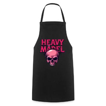 Biker Rocker, Heavy Rock, Punk, Hard Girl Metal - Kochschürze - Schwarz - Vorne - AI Model Male 185 dark (185cm)