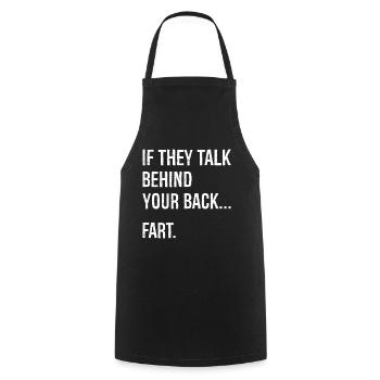 S’ils parlent derrière votre dos, pet - Tablier de cuisine - noir - Devant - AI Model Male 185 dark (185cm)