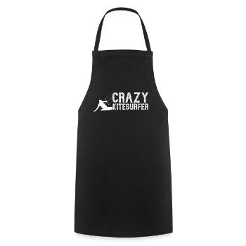 Kiteboarding - Crazy Kitesurfer - Kochschürze - Schwarz - Vorne - AI Model Male 185 dark (185cm)