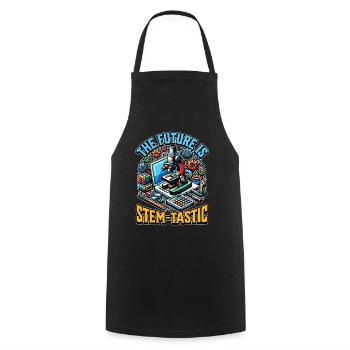 STEM Teacher The Future Is STEM-Tastic Engineering - Cooking Apron - black - Front - AI Model Male 185 dark (185cm)