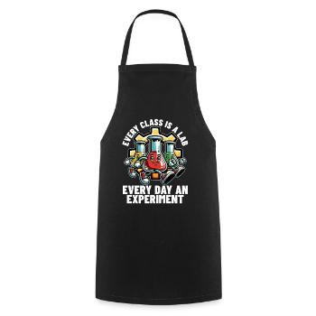STEM Teacher Every Class Is A Lab Science Teacher - Cooking Apron - black - Front - AI Model Male 185 dark (185cm)