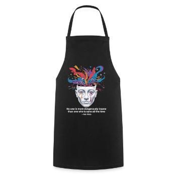 Mind Unleashed | Watts Psychedelic Insight - Cooking Apron - black - Front - AI Model Male 185 dark (185cm)