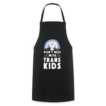 Fierté LGBT transgenre - Tablier de cuisine - noir - Devant - AI Model Male 185 dark (185cm)