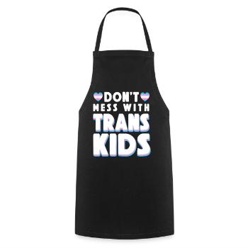 Fierté LGBT transgenre - Tablier de cuisine - noir - Devant - AI Model Male 185 dark (185cm)