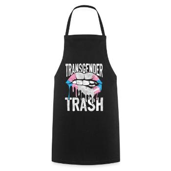 Transgender Trans LGBT Pride - Kochschürze - Schwarz - Vorne - AI Model Male 185 dark (185cm)