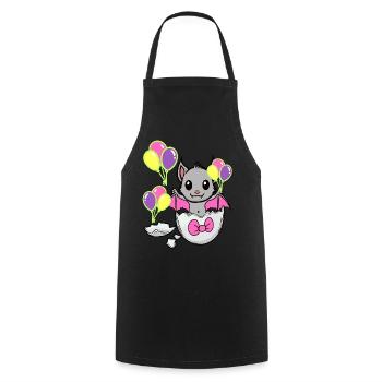 Fledermaus Baby Geburt Geburtstag Kinder Kind Ei - Kochschürze - Schwarz - Vorne - AI Model Male 185 dark (185cm)