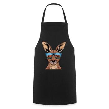Cooler Känguru Mit Sonnenbrille Vor Australischer - Kochschürze - Schwarz - Vorne - AI Model Male 185 dark (185cm)