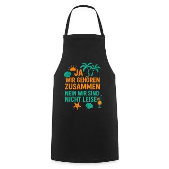 Familienurlaub Urlaub Strand Sommerurlaub Familie - Kochschürze - Schwarz - Vorne - AI Model Male 185 dark (185cm)