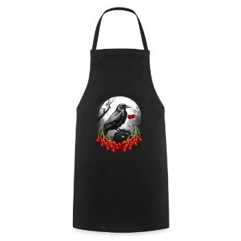 Bird Birds Cherry Cherries Garden Nature Mystical - Cooking Apron - black - Front - AI Model Male 185 dark (185cm)