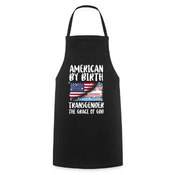 Fierté LGBT transgenre - Tablier de cuisine - noir - Devant - AI Model Male 185 dark (185cm)