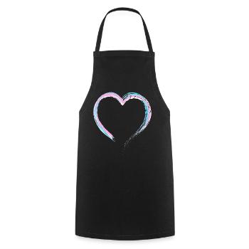 Transgender Trans LGBT Pride - Cooking Apron - black - Front - AI Model Male 185 dark (185cm)