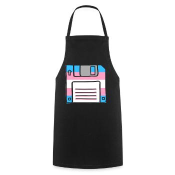 Fierté LGBT transgenre - Tablier de cuisine - noir - Devant - AI Model Male 185 dark (185cm)